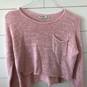 Pink Cropped Sweater